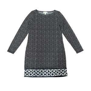 Black and White Patterned Women's Dress